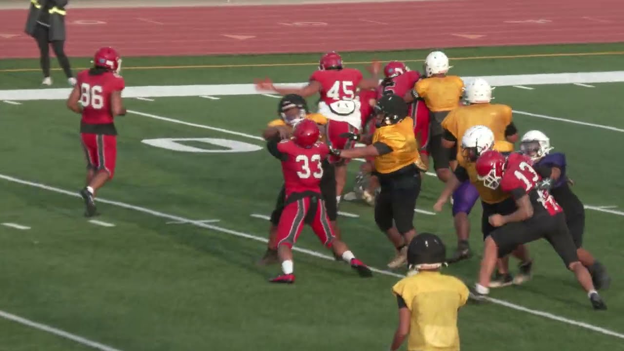 Kahuku and Damien Football Scrimmage
