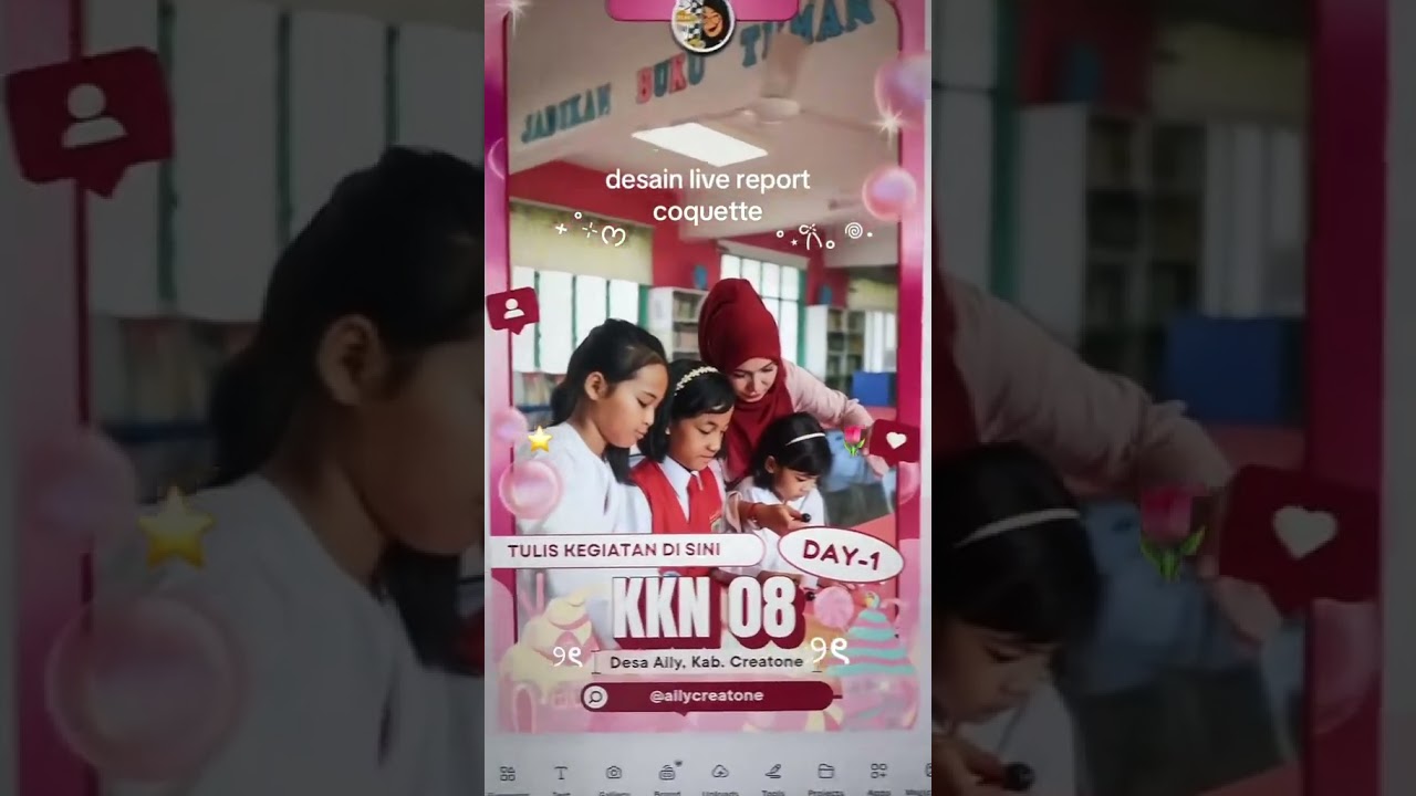 #template #livereport #storyig #kkn #desain #coquette #pink #canva #canvadesign