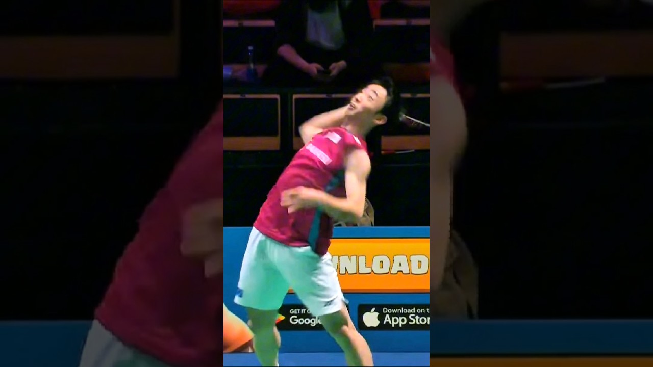 Smash yg jarang di lakukan pemain dunia😱 Yushi Tanaka From Japan #badminton #smash #viral