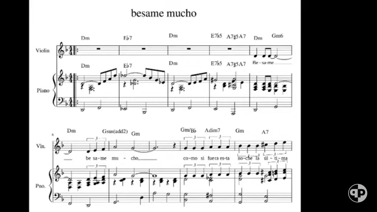 Besame Mucho-piano accompaniment
