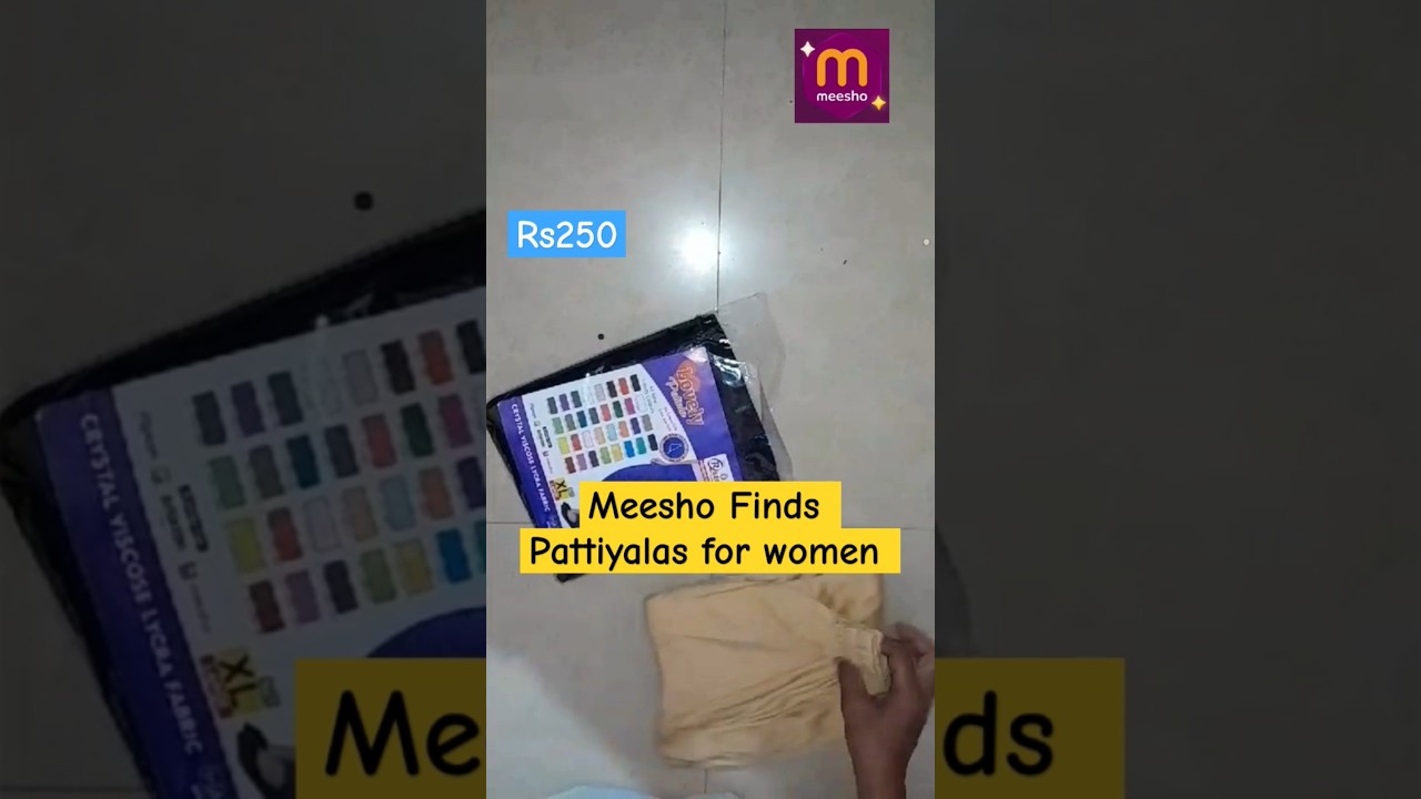 Unboxing Pattiyalas for women from messho #meesho #meeshhaul #pattiyala #meeshoshopping #shorts