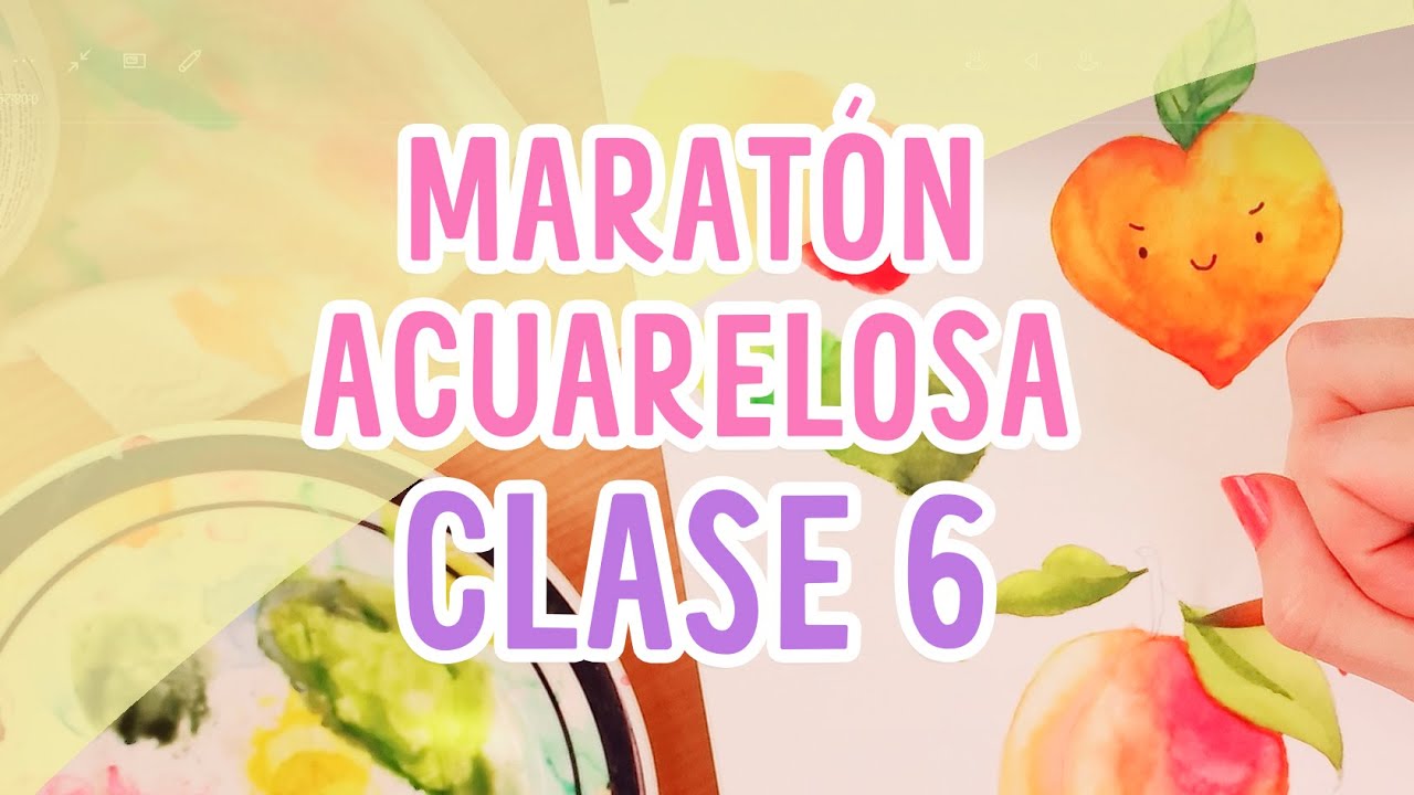 Maratón acuarelosa! CLASE 6 🍑| TUTORIAL acuarela para principiantes | Piyoasdf | #maratonacuarelosa