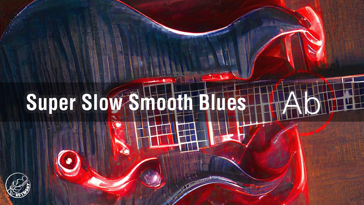 Super Slow Smooth Blues Backing Track in Ab