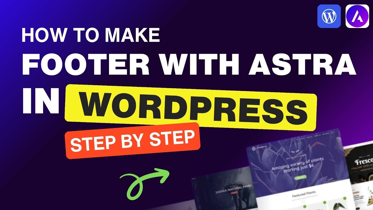 How to make footer with Astra footer builder (For Beginners) | Astra wordpress theme tutorial