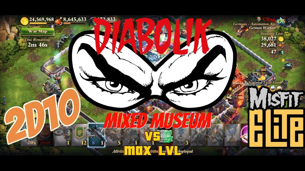 DomiNations / Diabolik (mixed 2D1O) vs Chag (lvl 475) / 1:28