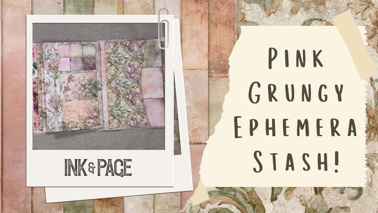 Pink Grungy Ephemera Stash!  Fun and Easy Printable Project | Ink and Page