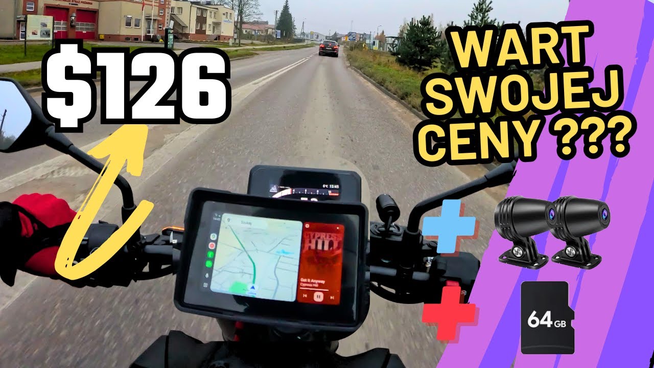 Najtańszy zestaw Carplay na motocykl jaki do tej pory miałem! +2 Kamery | BINIZE