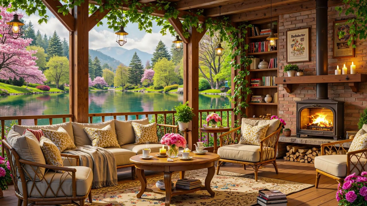 Calm Morning Ambience at Cozy Ambience 🌿 Relaxing Spring Piano Music for Work, Study