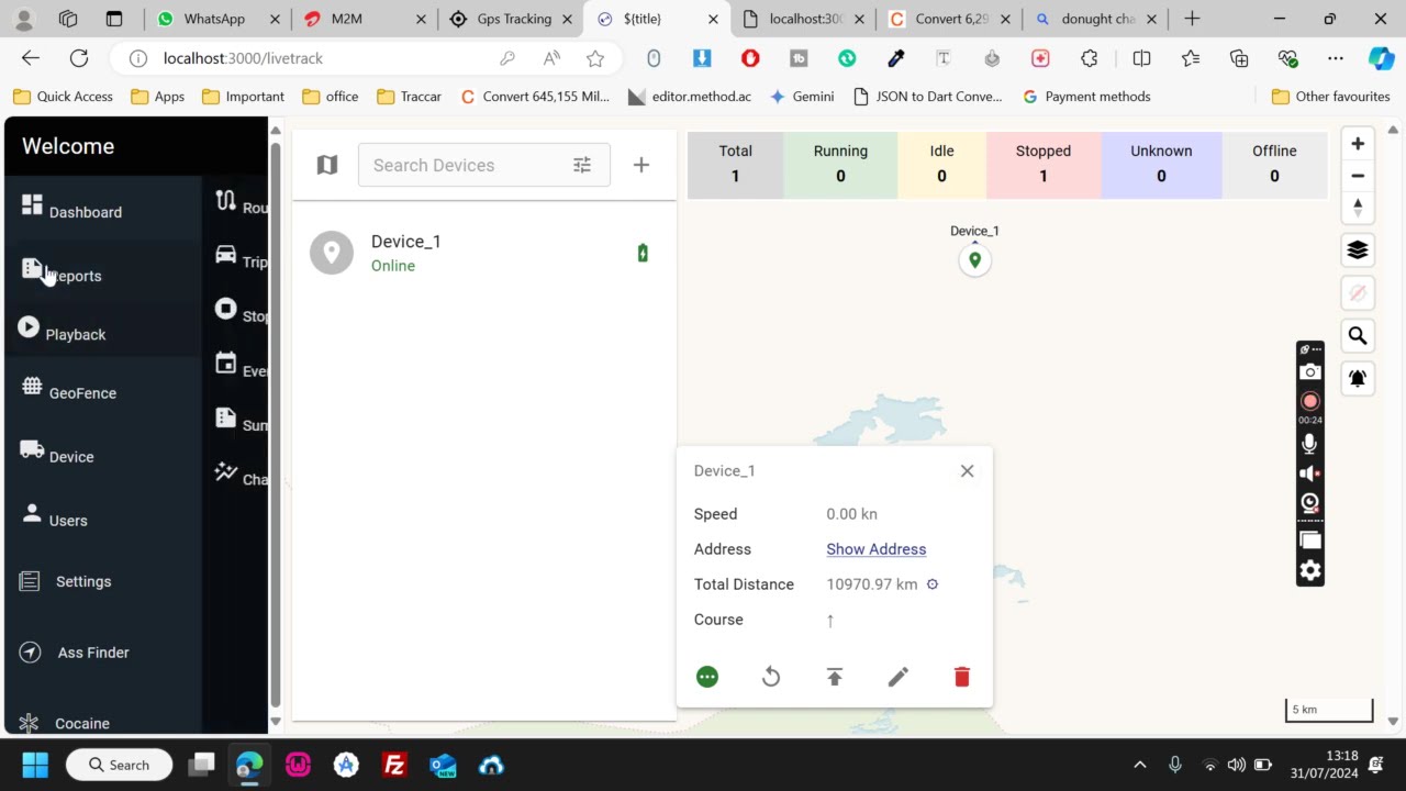Traccar New UI Updated, Track Time Duration For IDLE, RUNNING, STOPPED State