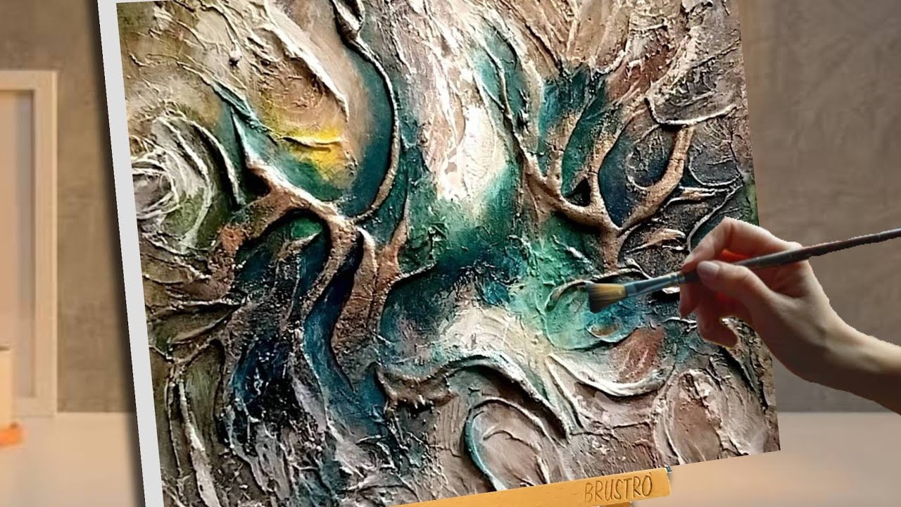 TEXTURED ABSTRACT Art / ACRYLIC Painting / Step by Step Tutorial / Beginners Techniques