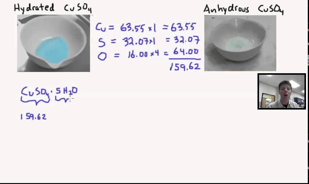 💧Calculating the Percent Water in a Hydrate - Mr Pauller