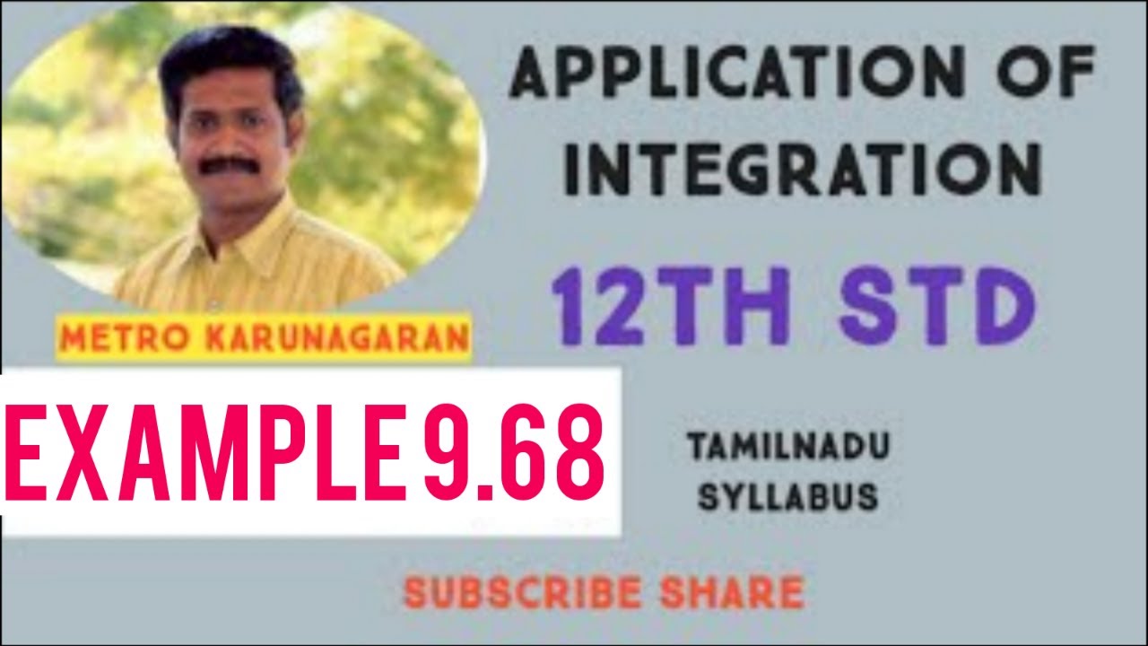 12th Std Maths Example 9.68 Find by Integration the volume of solid generated by revolving about y