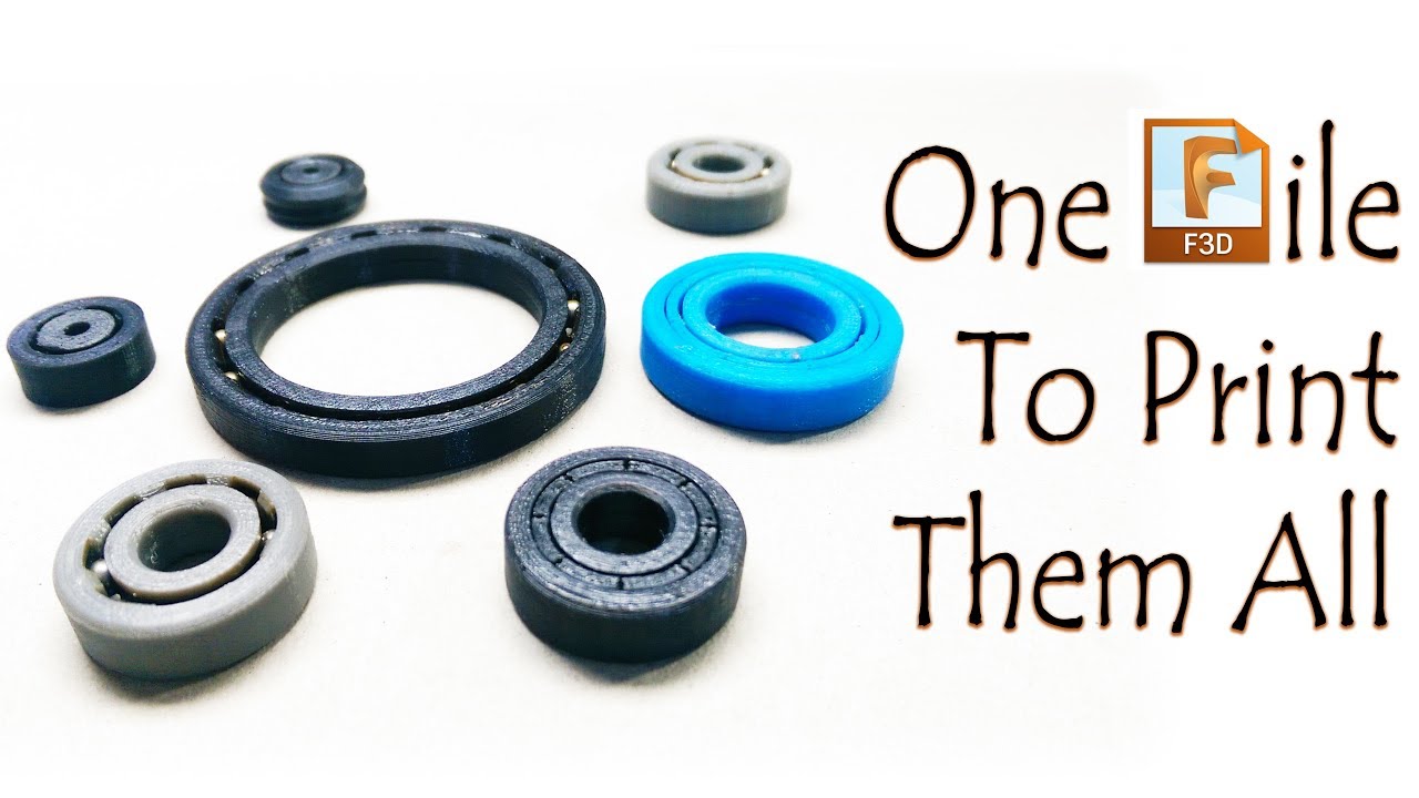 Parametric 3D printed Steel Ball Bearing | Fusion 360