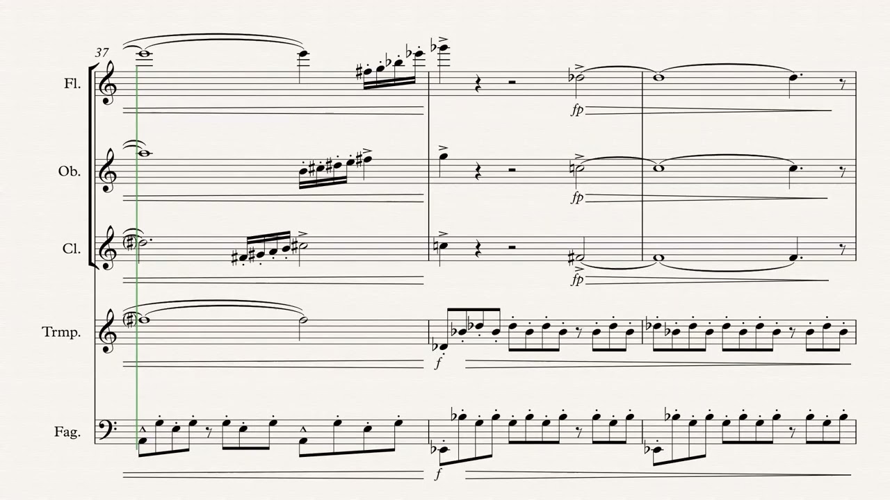 Tres piezas para quinteto de viento, I: Allegro - Gustavo Díaz Luque