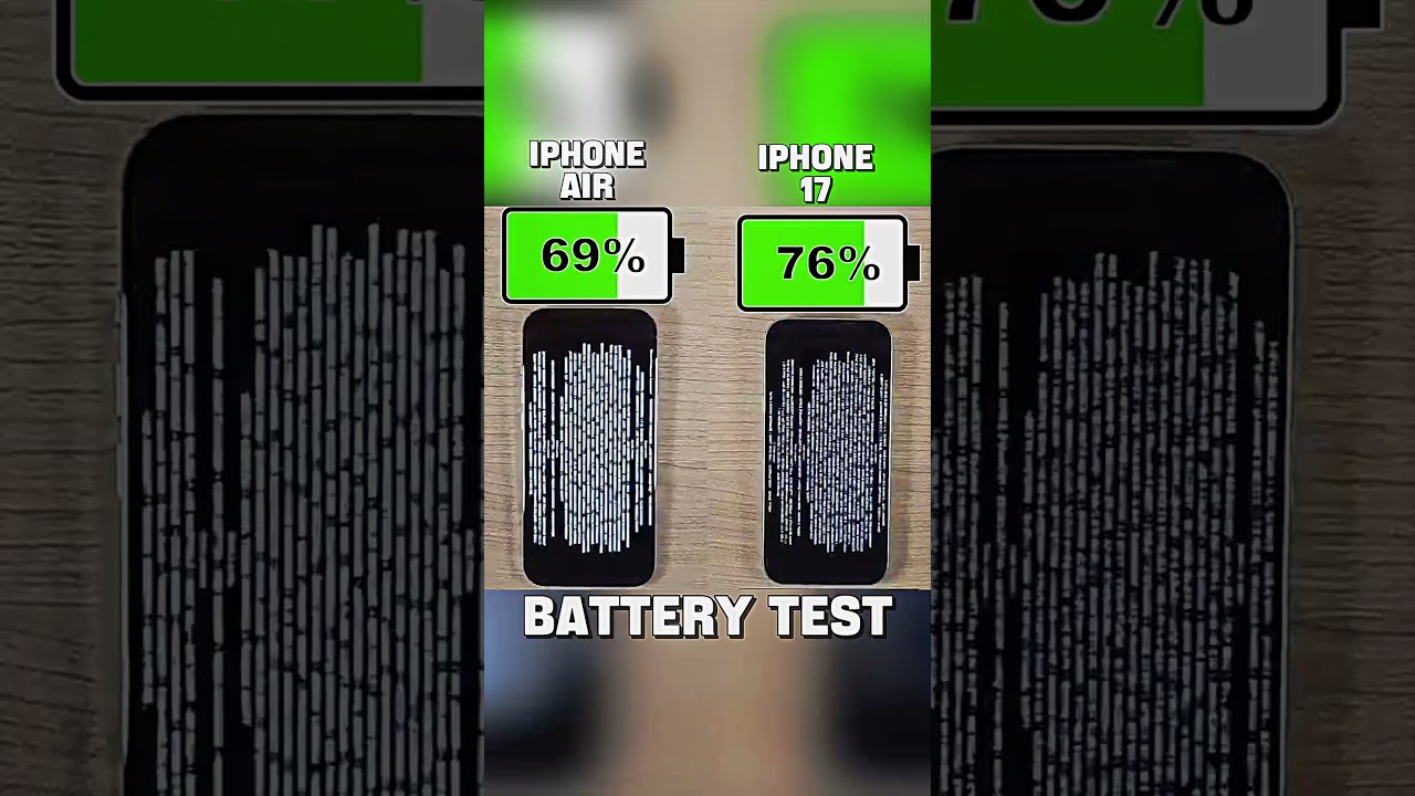 🔥 iPhone 17 vs iPhone Air &ndash; Ultimate Battery Battle! ⚡ #iPhone17BatteryTest