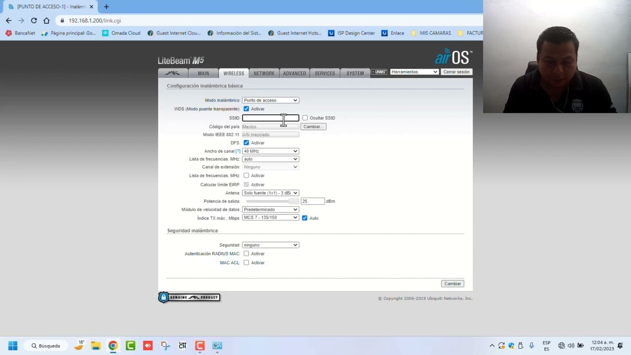 CONFIGURACION Y ENLACE DE DOS LITEBEAM M5 EN LABORATORIO