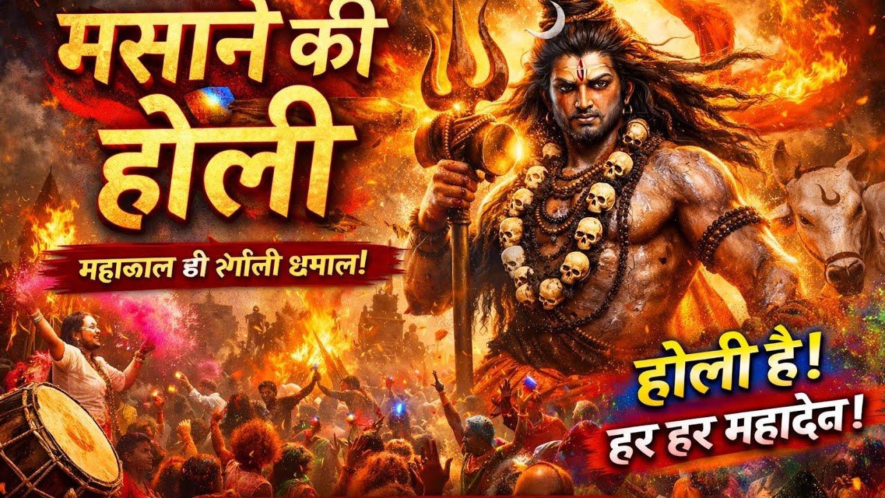 मसान में खेले भोला 🔥महाकाल की रंगीली होली | mahadev Holi  2026