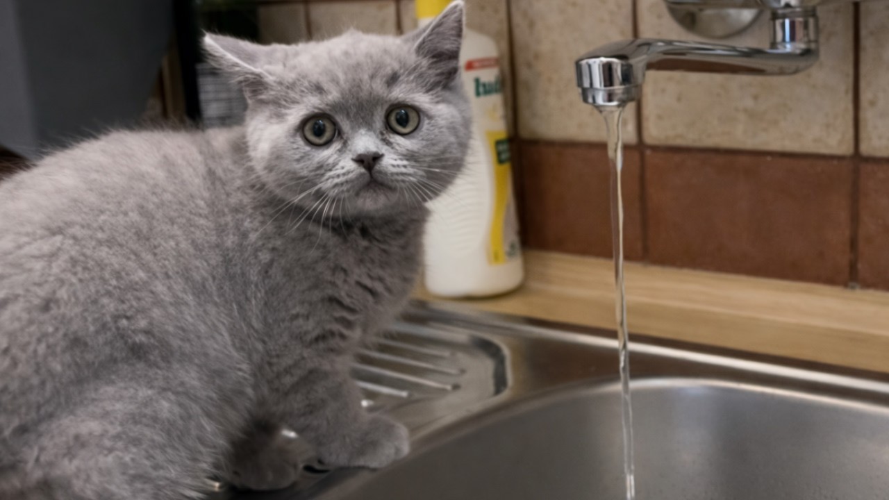 My Kitten Wants Water… But He’s Too Scared
