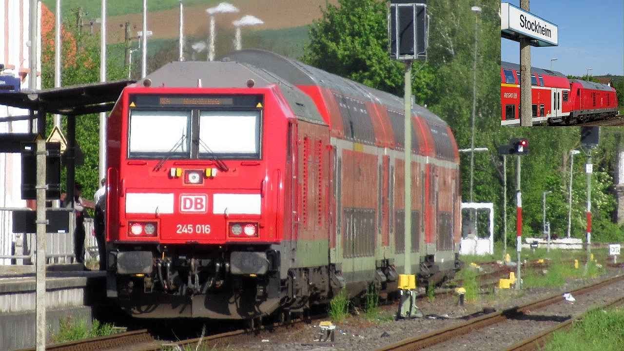 Germany: DB Regio Class 245 diesels at Glauburg Stockheim on trains to/from Frankfurt Hbf