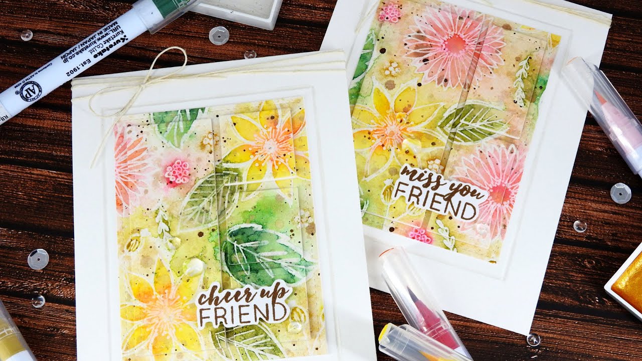 Pearlized Watercolor with Zig Markers by Pretty Pink Posh