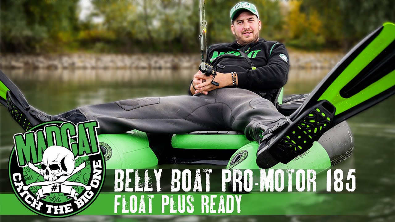 Das perfekte Belly Boat f&uuml;rs Welsangeln I BELLY BOAT PRO-MOTOR 185 I E-Motor & Float Plus I MADCAT