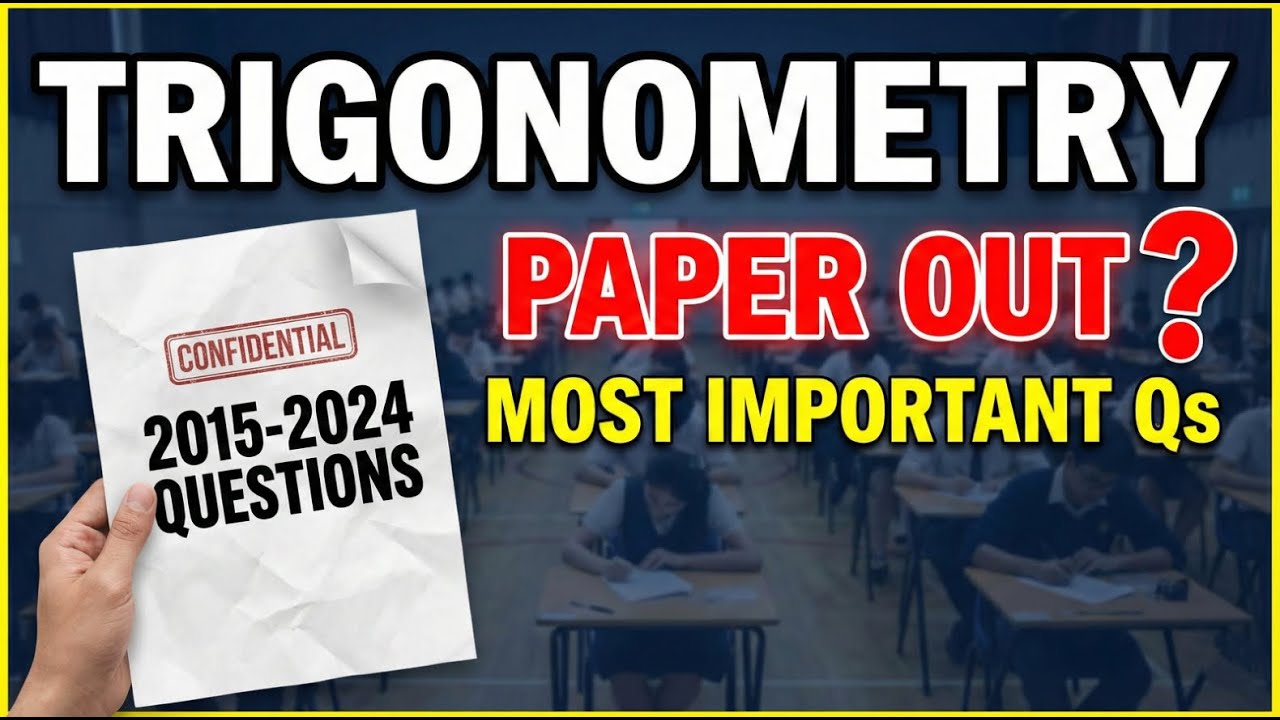🔴 PAPER OUT? | Class 10 Trigonometry MOST IMPORTANT PYQs | Maths Board Exam 2024 #boardexam2026