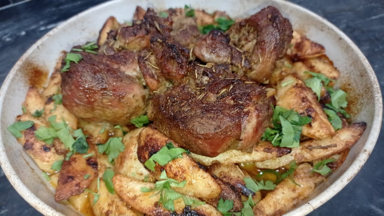 فخذ داند كيما عمركم لا كليتوه 🤤بطاطا معسلة و محمرة بدون قلي👌#رمضان #سهلة #اطباق لذيذة