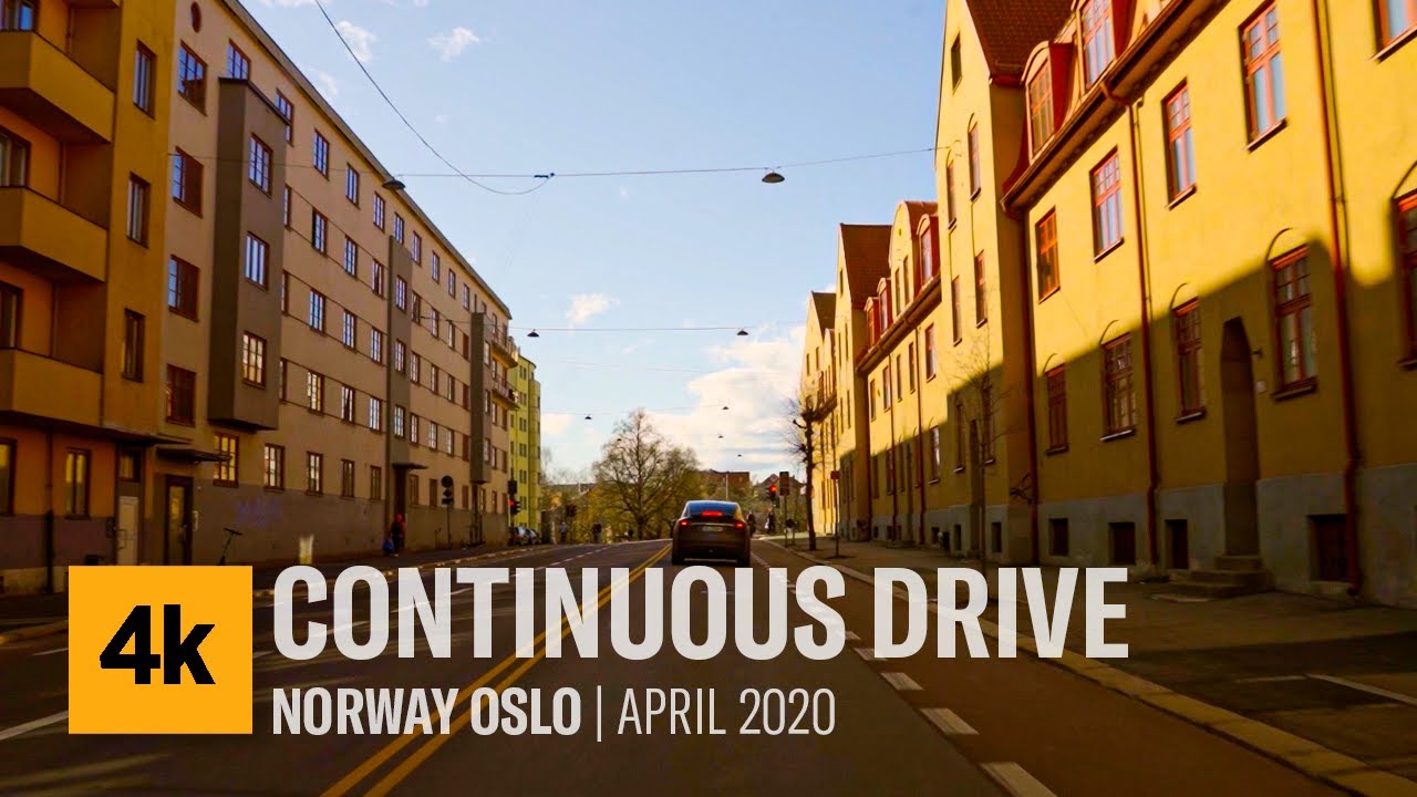 CONTINUOUS DRIVE OSLO | 4K | OSLO APRIL 2020