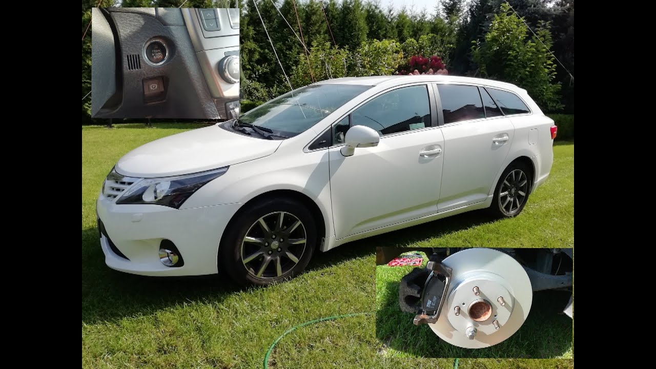 Toyota Avensis 2013 T27 tarcze klocki wymiana # DIY# elektryczny hamulec