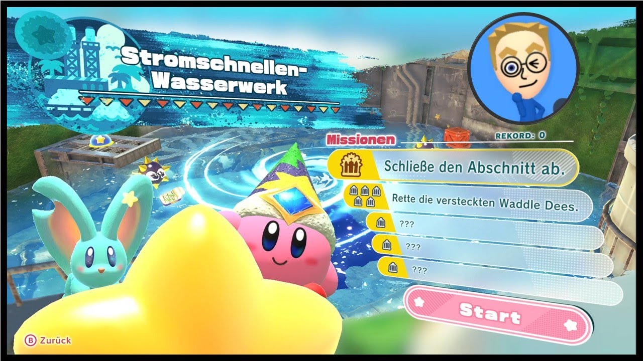 Stromschnellen-Wasserwerk 100% - Kirby und das vergessene Land [Walkthrough]