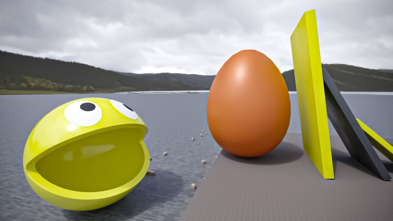 Giant PACMAN Tries to eat Eggs #3
