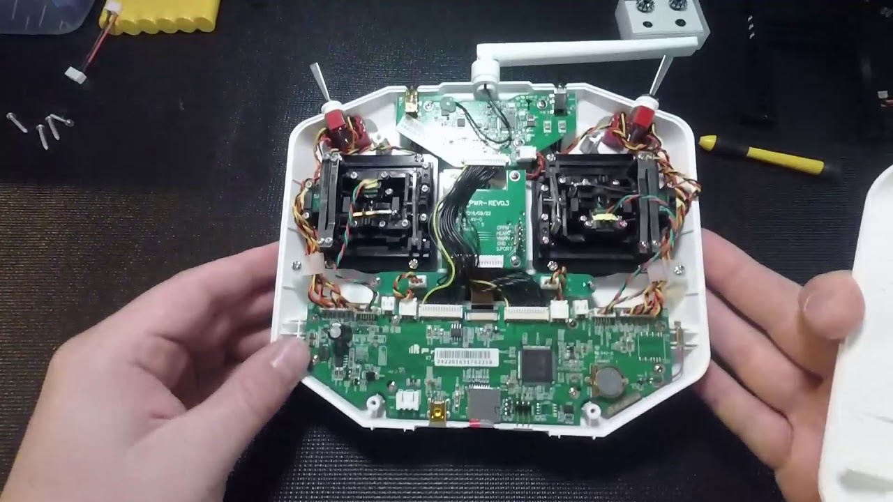 Taranis QX7 upgrades including the FrSky M7R Gimbal