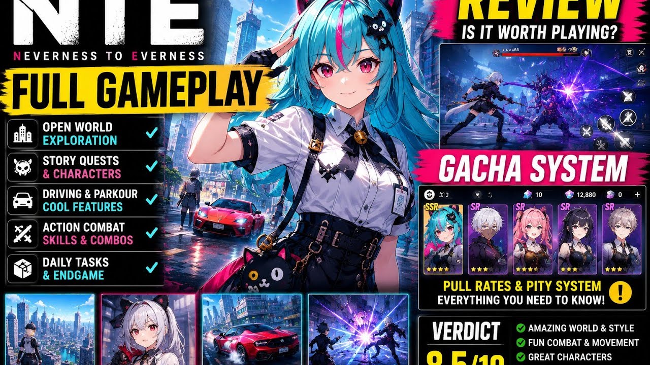 NTE Beginners Guide | Gameplay, Characters, Gacha & Pity System #youtube #hype #nte 