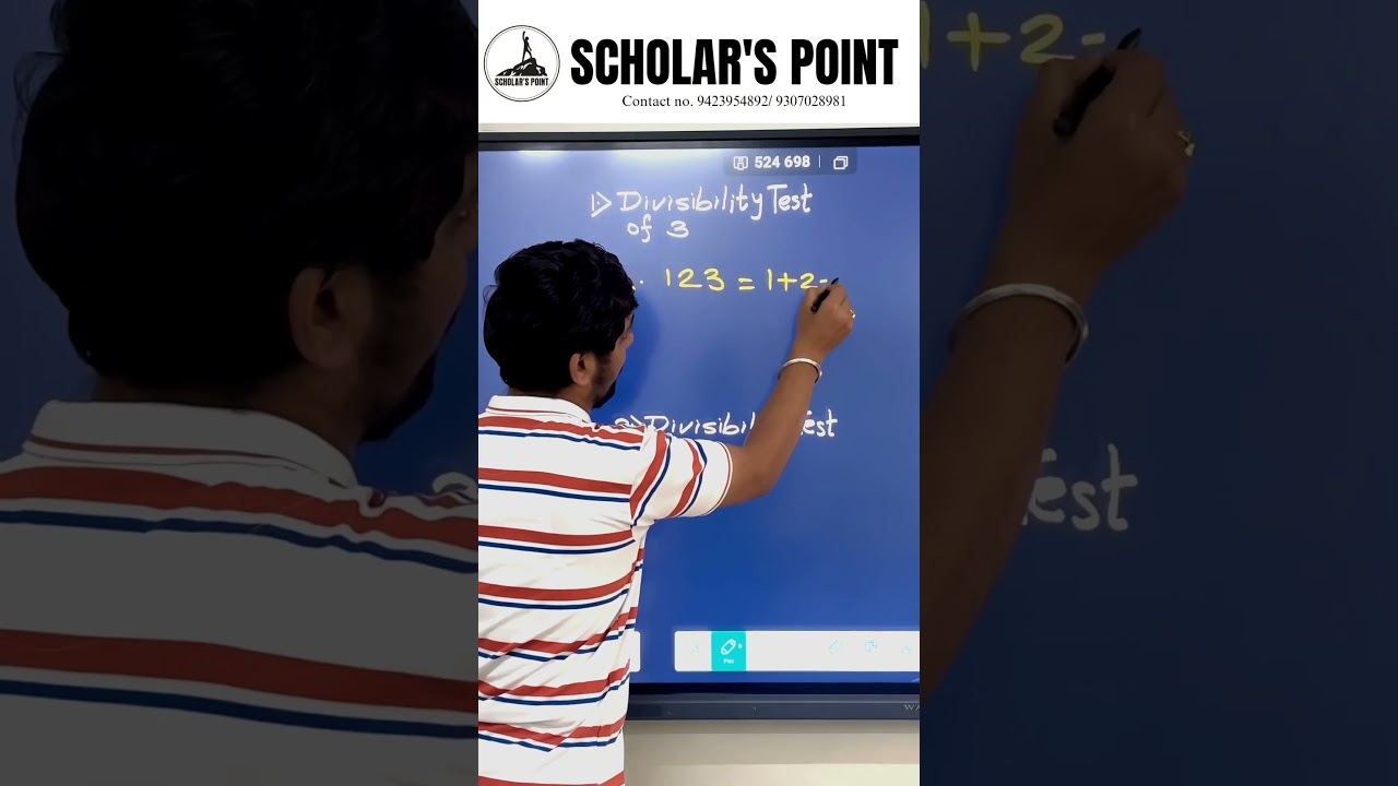 Divisibility Test Of 3 & 9 #LearnWithFun#MathsForExams