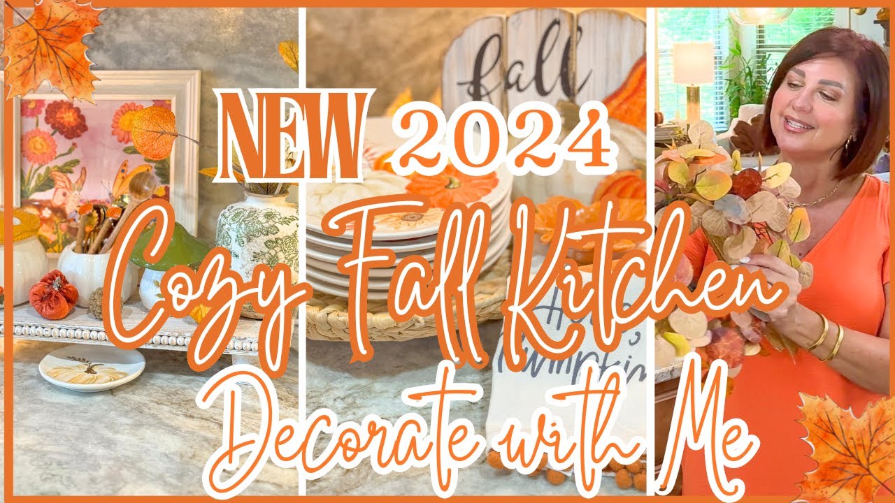🍁NEW 🍂 | DECORATE WITH ME For AUTUMN🍁 | How To | COZY KITCHEN 2024 & Pumpkin Soup Recipe!