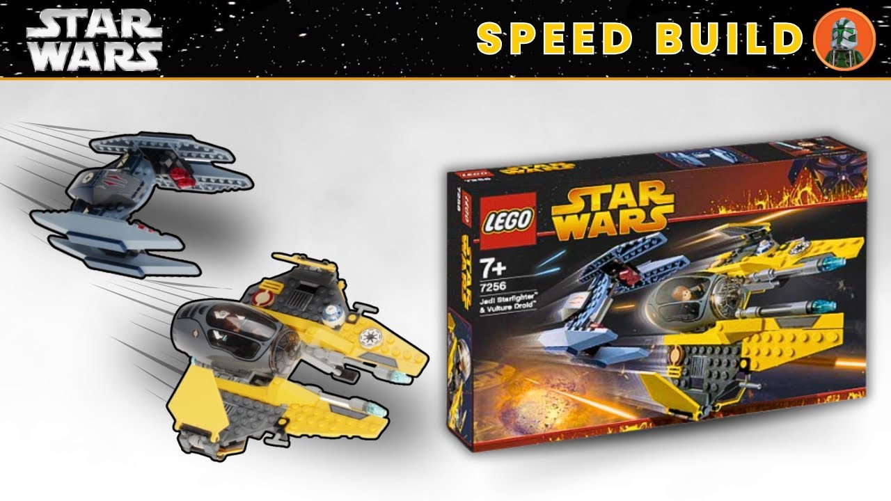 ⚡️ Full Speed Build｜LEGO Star Wars 7256 Jedi Starfighter & Vulture Droid