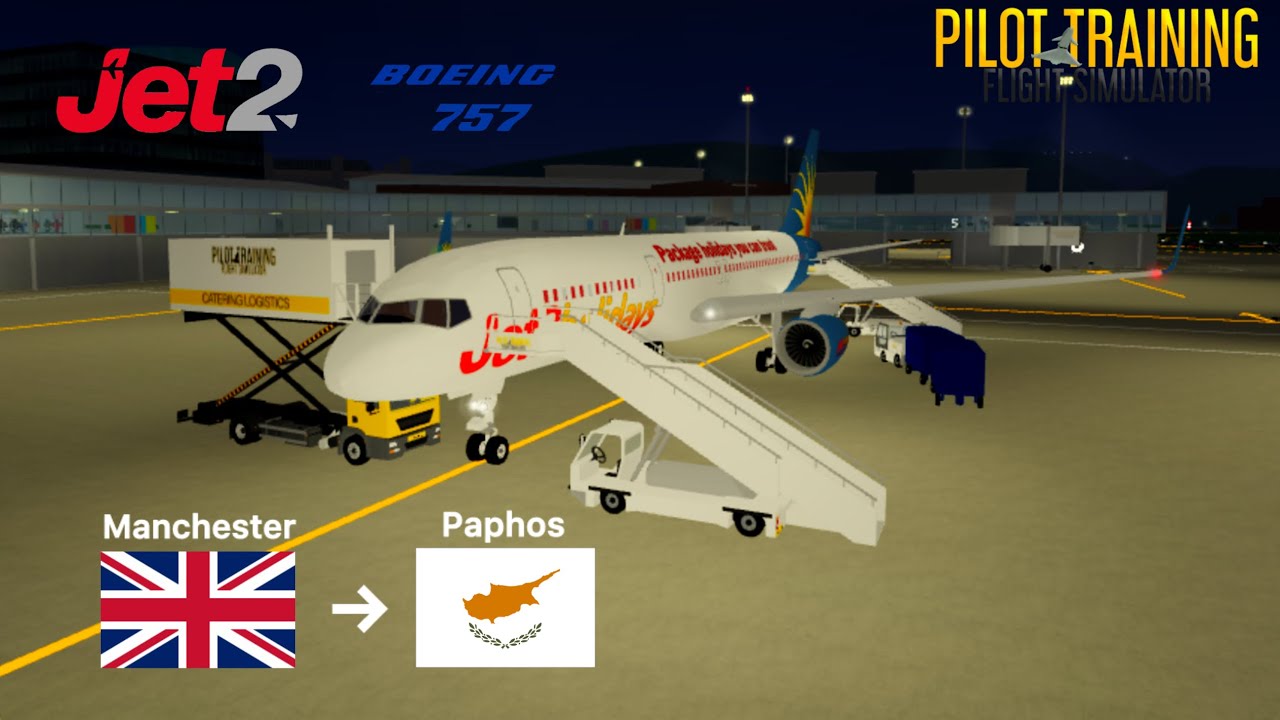 [4K] Trip report| Manchester ✈ Paphos|PTFS Roblox| Jet2 B757| Holiday livery