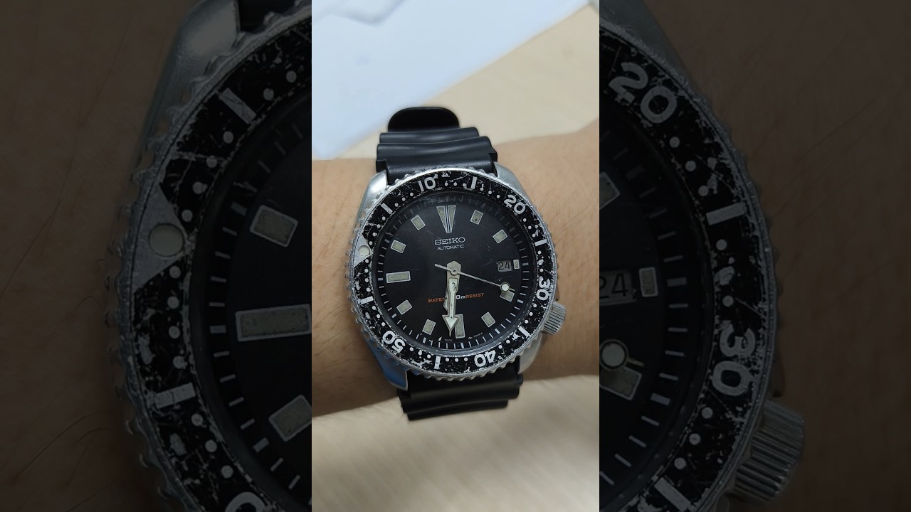 Vintage Seiko diver 7002-7000 from 1990 watch - beaten thru the years #seiko #watch #vintage