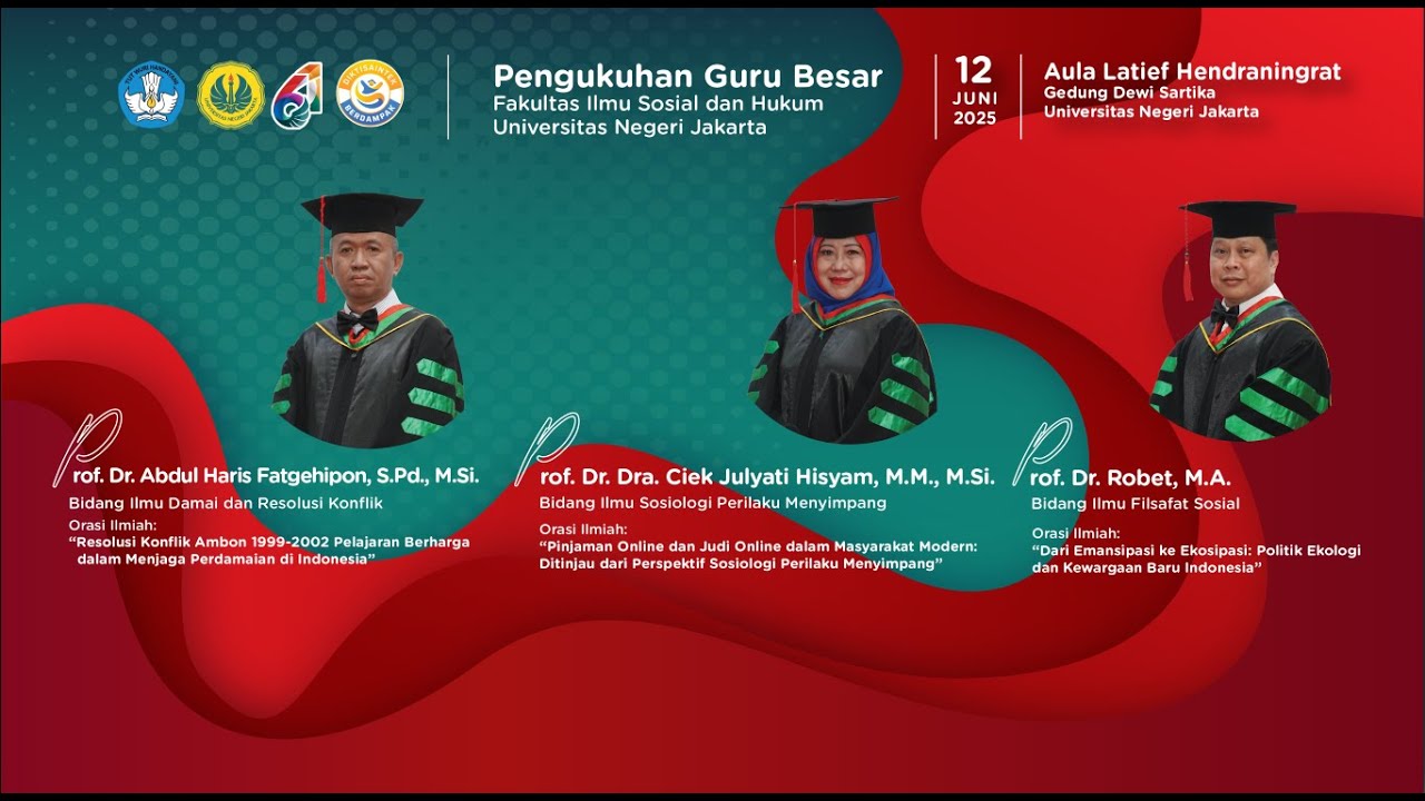 Pengukuhan Guru Besar Fakultas Ilmu Sosial dan Hukum Universitas Negeri Jakarta
