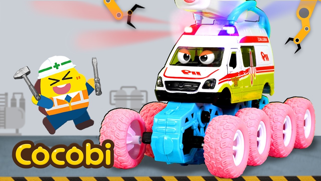 Perbaiki Ambulans yang Rusak!🚑✨ | Main Servis Mobil Mainan | Kartun Anak | Cocobi