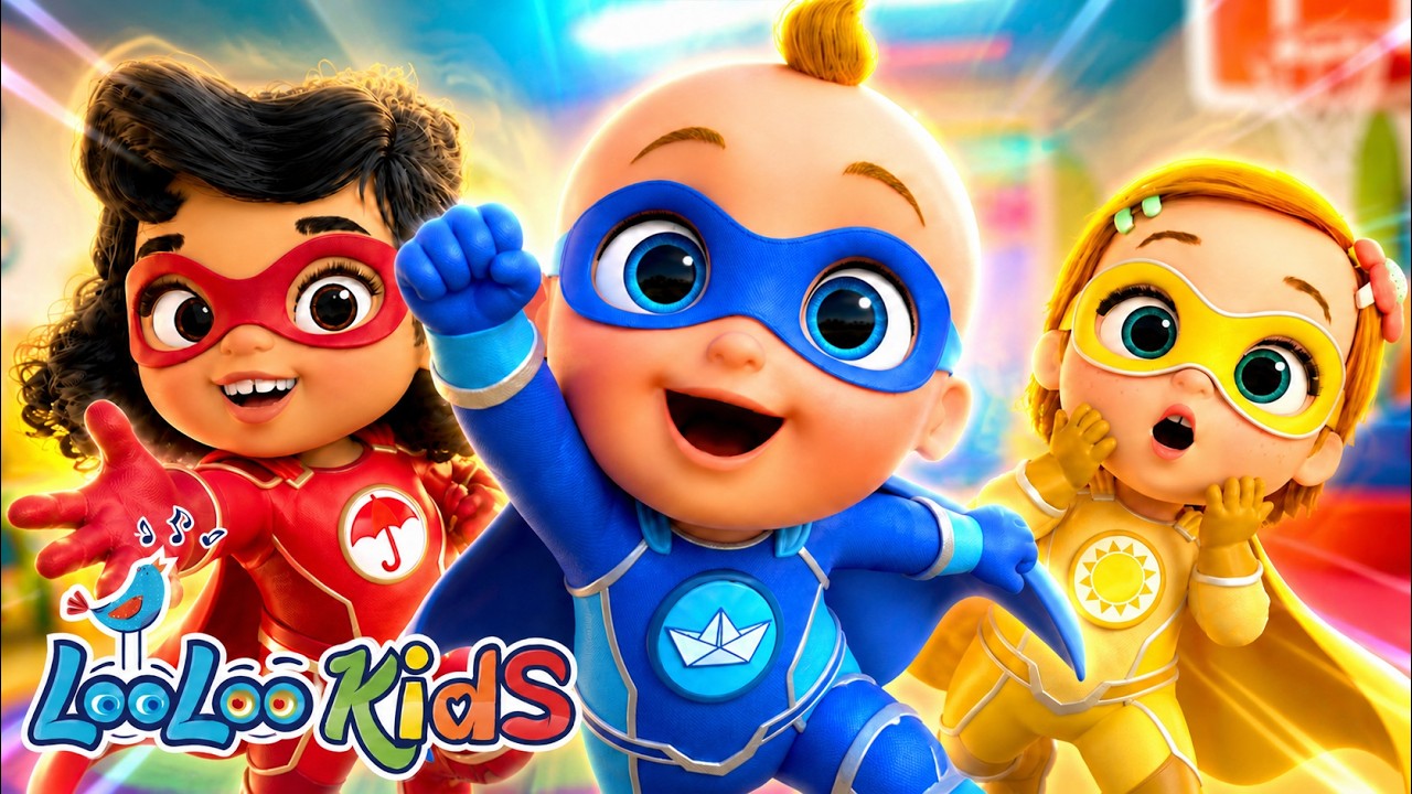 Rain Rain Go Away + Johny Johny Yes Papa - Learn Colors - SUPERHEROES | Kids Songs & Nursery Rhymes