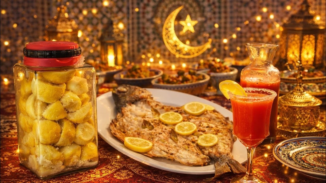 فكرة لمائدة رمضان 🌙مركز الحامض+سمك فالفرن