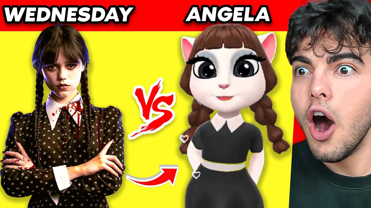 TALKİNG ANGELA’YI WEDNESDAY’E DÖNÜŞTÜRDÜM Wednesday VS Angela