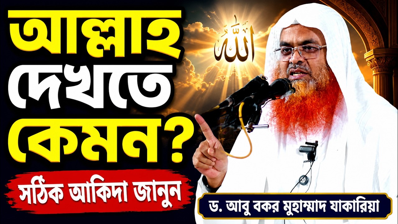 আল্লাহ সম্পর্কে সঠিক ধারণা | জাহান্নামে যেতে না চাইলে জানুন আল্লাহ দেখতে কেমন | ড. আবু বকর যাকারিয়া