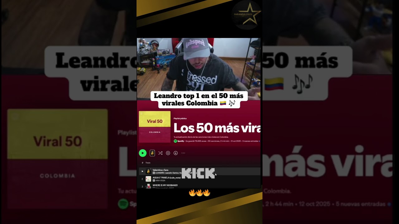 Leandro Top 50 de colombia con dos temas dice Westcol duro #latinogang #westcol #colombia #mrstiven