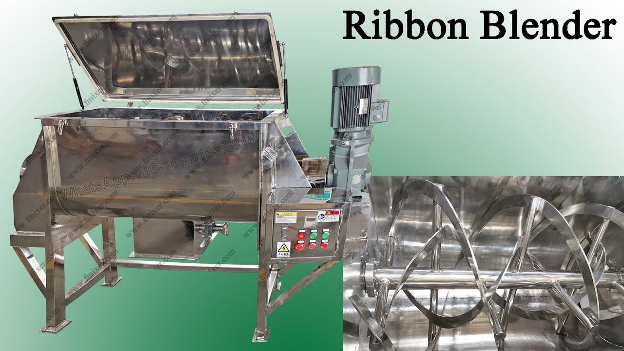 Horizontal Ribbon Blender Machine┃spiral feed mixer┃industry powder blending equipment manufacture┃