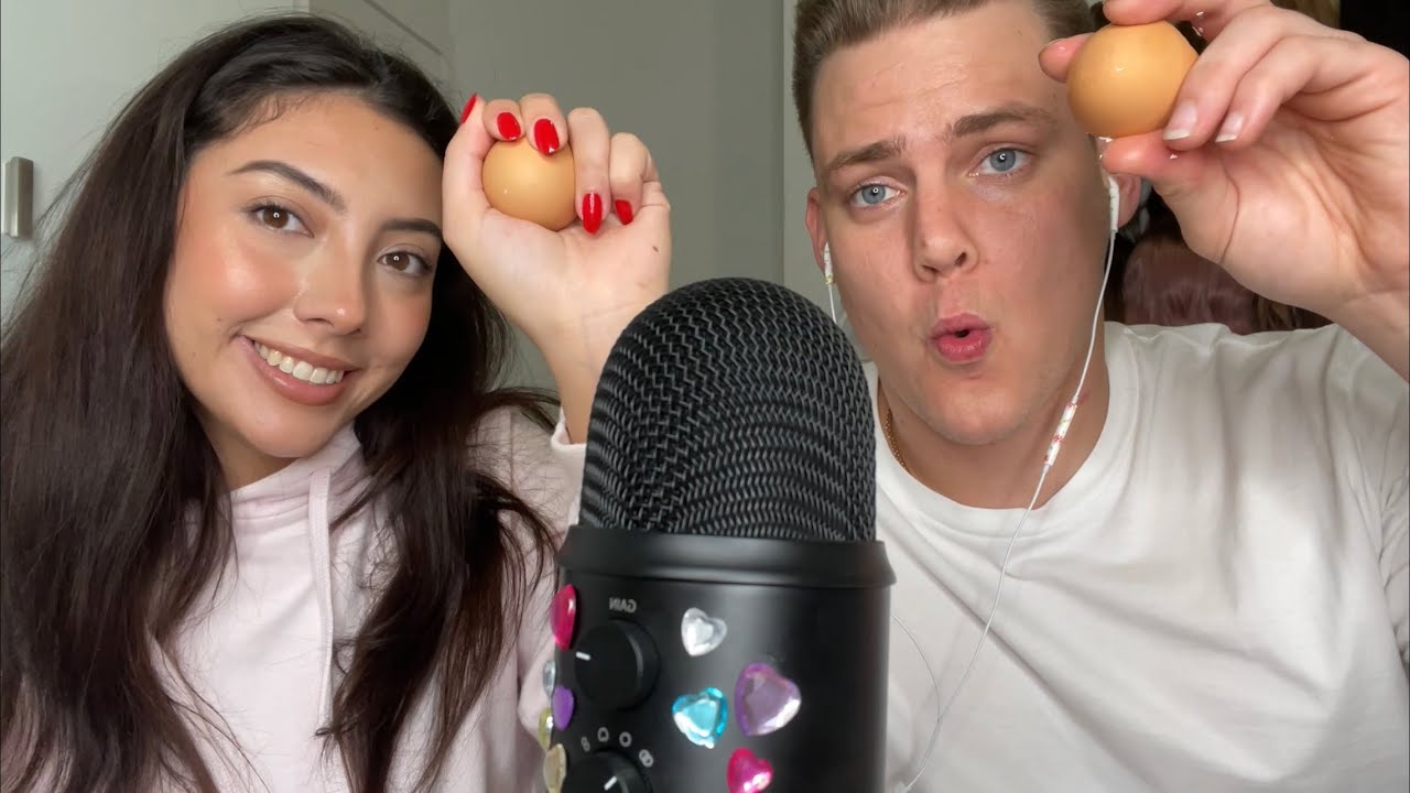 ASMR Cracking eggshells with my boyfriend❤️ ~Our most requested video~ | Whispered