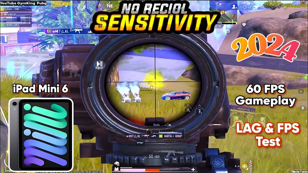 3.2 Update iPad Mini 6 No Recoil Sensitivity + Best Control || iPad Mini 6 Pubg/Bgmi Test 2024😍