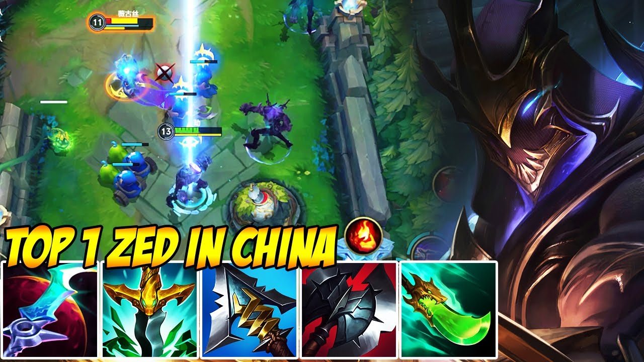 WILD RIFT CHINA TOP 1 ZED - IMPOSSIBLE TO KILL, INSANE DAMAGE