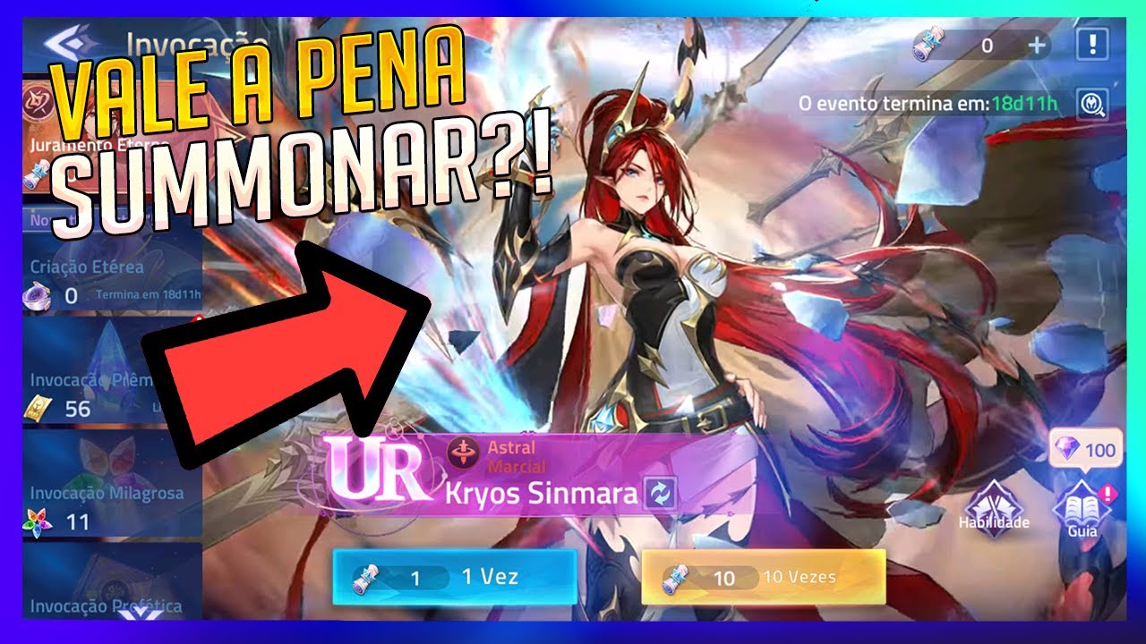 VALE A PENA SUMMONAR A KRYOS SINMARA?? - A SOMBRA DA ANGELA UR